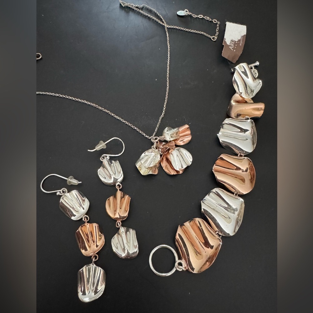 Argento Vivo Sterling, Rose Gold Set
